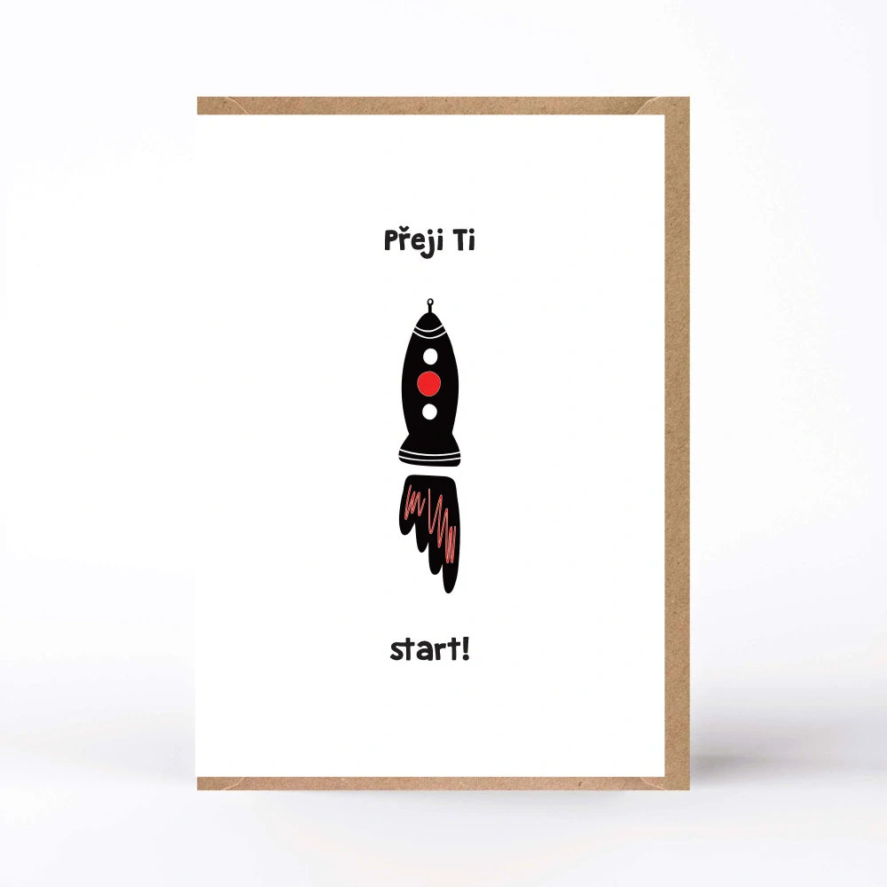 20126  PŘÁNÍ S OBÁLKOU - Přeji Ti raketový start!