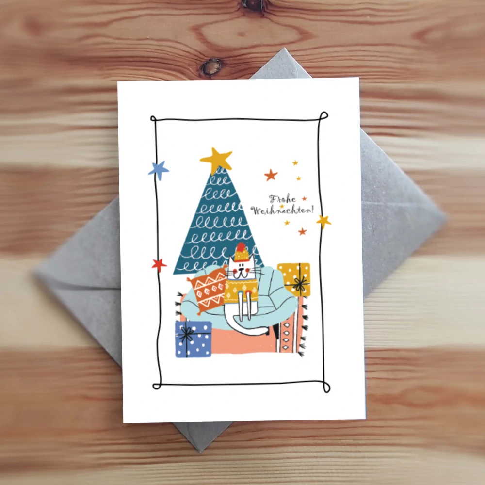 20254 Vánoční přání s obálkou / Frohe Weihnachten! / DE