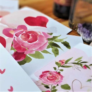 10002 SADA PŘÁNÍ S OBÁLKOU - ZAMILOVANÁ (11 ks přání s obálkou v bal.)