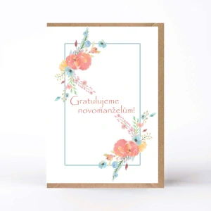 20119  Svatební PŘÁNÍ S OBÁLKOU - PASTELOVÉ ŠTĚSTÍ č. 7