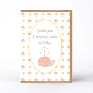 20020  PŘÁNÍ S OBÁLKOU - Gratulujeme k narození děvčátka!