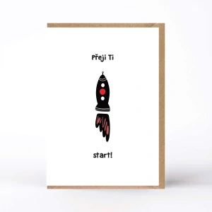 20126  PŘÁNÍ S OBÁLKOU - Přeji Ti raketový start!