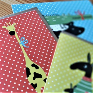 10024 SADA PŘÁNÍ S OBÁLKOU - KAMARÁDI ZE ZOO (10 ks přání s obálkou v bal.)