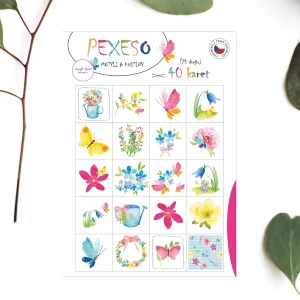 Pexeso MOTÝLI A KVĚTINY