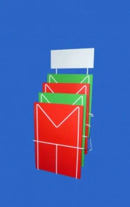 Stolní nebo závěsný stojan, na formát A4, BEZ NÁPLNĚ / 4 kapsy