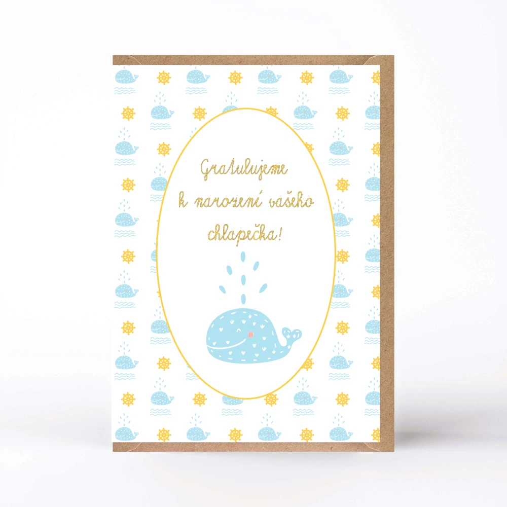 10009 SADA PŘÁNÍ S OBÁLKOU - VÍTEJ NA SVĚTĚ! (4 ks přání s obálkou v bal.)