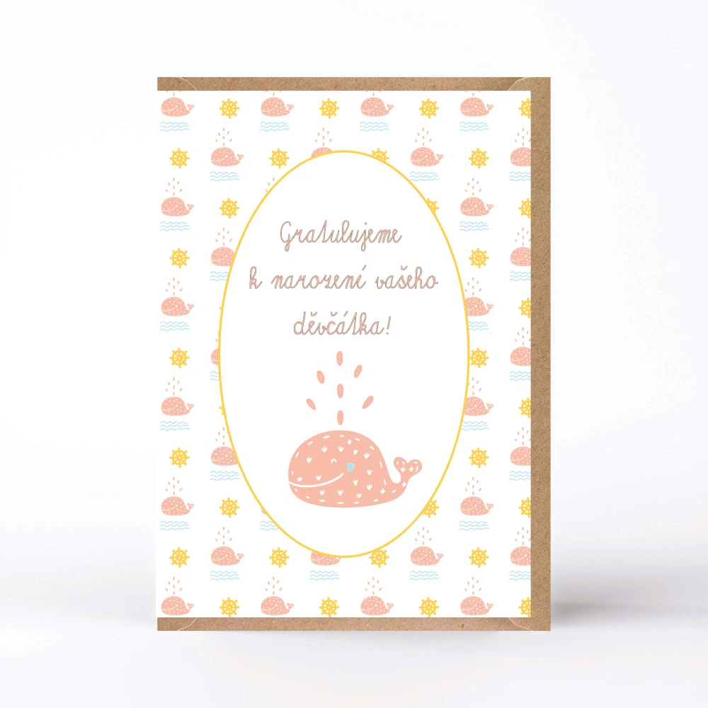 10009 SADA PŘÁNÍ S OBÁLKOU - VÍTEJ NA SVĚTĚ! (4 ks přání s obálkou v bal.)