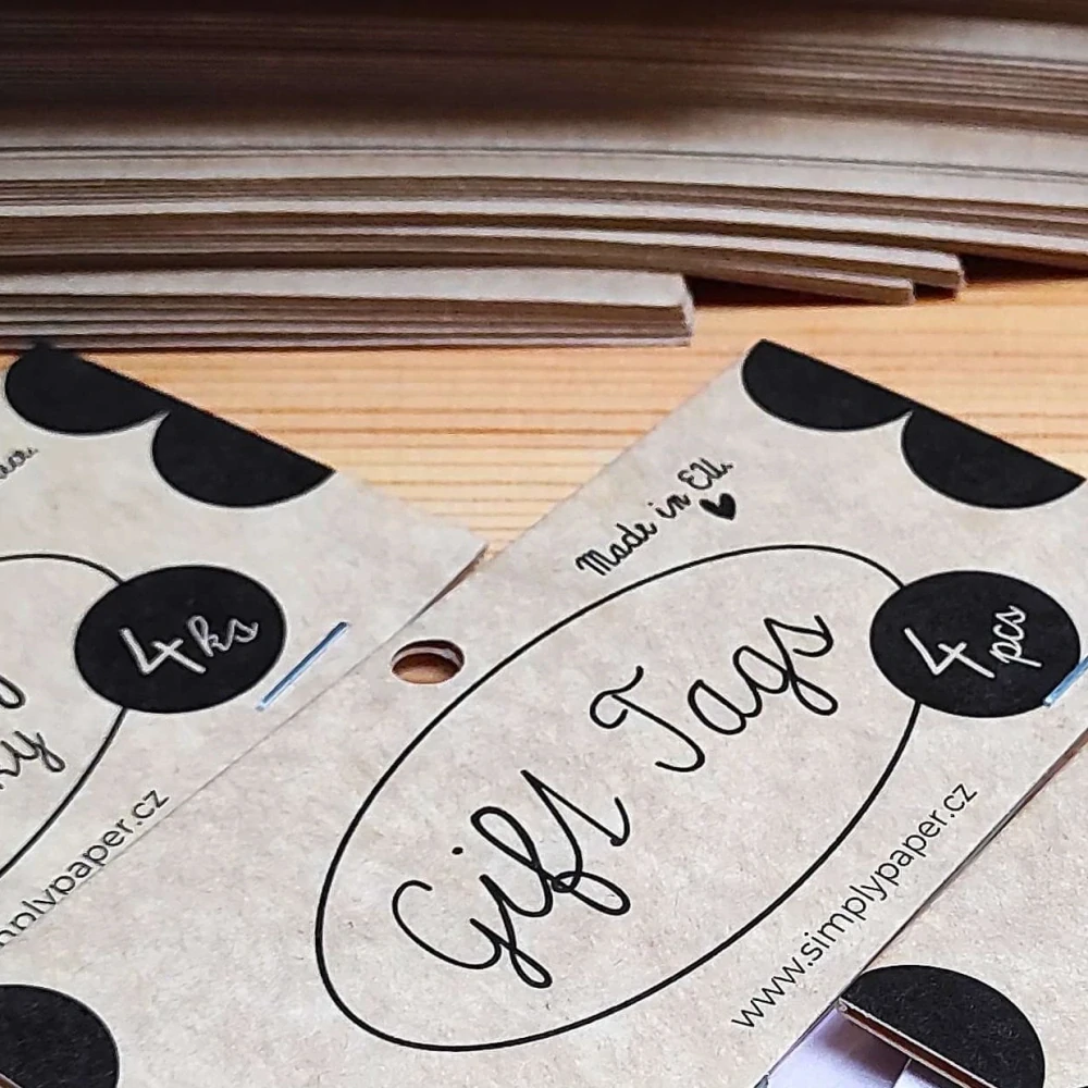 30016 VÁNOČNÍ DÁRKOVÉ VISAČKY / BAREVNÉ VÁNOCE / 4 ks v bal.